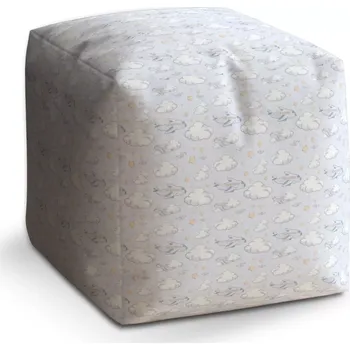 Taburet Taburet Kostka Letadla mezi mraky: 40x40x40 cm - Sablio