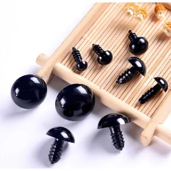 Bezpečnostní oči, jednobarevné černé, průměr 10mm