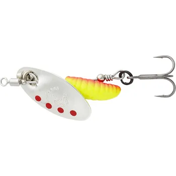 Umělá nástraha Rotační Třpytka Savage Gear Grub Spinner Vel.1 3,8g Silver Red Yellow (1ks)