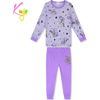 Dívčí pyžamo Dívčí pyžamo Kugo MP1326, šedá / fialová (kojenecké a dívčí pyžamo s jednorožci)