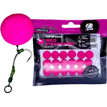 Boilies LK Baits Pop-up Extra Wild Strawberry 14mm,18ks