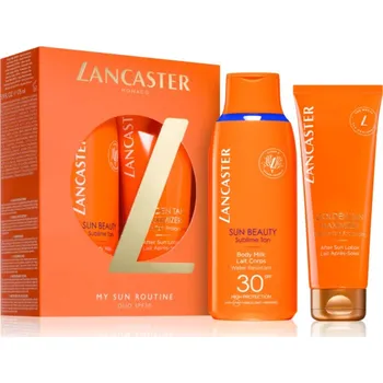 Přípravek na opalování Lancaster Sun Beauty mléko na opalování SPF 30 175 ml + tělové mléko prodlužující opálení 125 ml