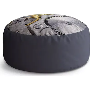 Sedací pytel Kulatý taburet Circle Hodinový strojek: 38x48 cm - Sablio