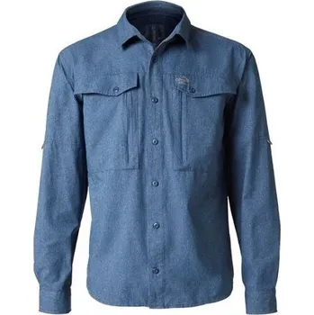 Pánská košile GEOFF ANDERSON - Košile Zulo II dlouhý rukáv modrá Vel. 2XL