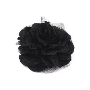 Ozdoba do vlasů Ozdoba do vlasů / brož růže černá s tylem