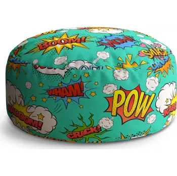 Sedací pytel Kulatý taburet Circle Komiks: 38x48 cm - Sablio