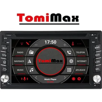 Autorádio TomiMax 2DIN autorádio s Android 14 WIFI, GPS, USB, BT HW výbava: 4 Core 1GB+16GB LOW, Velikost obrazovky: Dotyková obrazovka: 6,2"