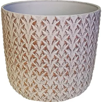 Květináč Květináč PINEAPPLE bílý, 25x24 cm