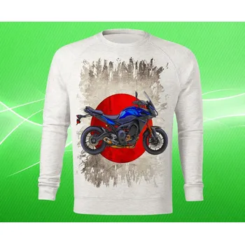 Pánská mikina mikina YAMAHA FJ-09 ABS pánská S (mikina s motorkou světle šedý melír )