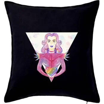 Polštář Pride múza - Polštář 50x50 - 50x50 - Pouze potah ( Černá )