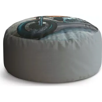 Sedací pytel Kulatý taburet Circle Motorka: 38x48 cm - Sablio