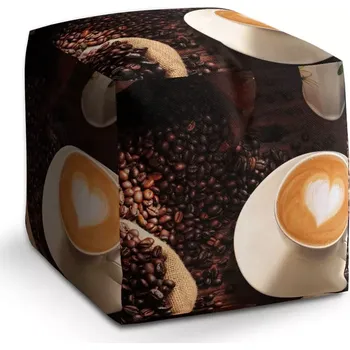 Taburet Taburet Kostka Káva: 40x40x40 cm - Sablio