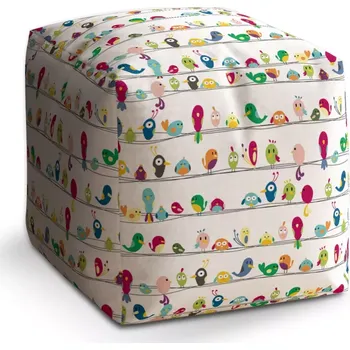 Taburet Taburet Kostka Ptáčci: 40x40x40 cm - Sablio