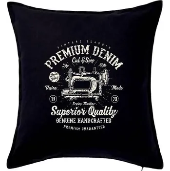 Polštář Premium Denim - Polštář 50x50 - 50x50 - Pouze potah ( Černá )