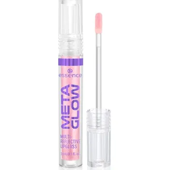 Lesk na rty essence META GLOW MULTI-REFLECTIVE lesk na rty s holografickým efektem odstín 02 Digital Pink 3 ml