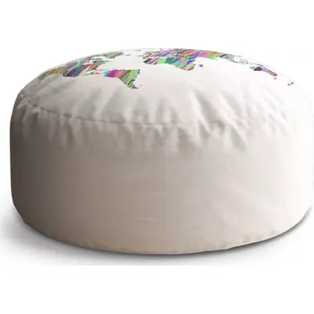 Sedací pytel Kulatý taburet Circle Barevné světadíly: 38x48 cm - Sablio