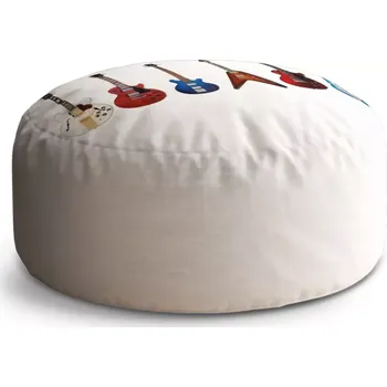 Sedací pytel Kulatý taburet Circle Kytary 2: 38x48 cm - Sablio