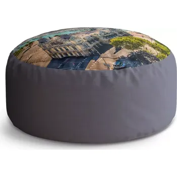 Sedací pytel Kulatý taburet Circle Barcelona Přístav: 38x48 cm - Sablio