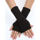 VFstyle černé pletené návleky na ruce 20 cm