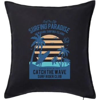 Polštář Surfing Paradise - Polštář 50x50 - 50x50 - Pouze potah ( Černá )