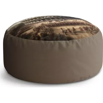 Sedací pytel Kulatý taburet Circle Řím Koloseum Legie: 38x48 cm - Sablio