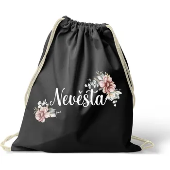 Svatební dekorace Personal Vak s potiskem - Nevěsta Barva: Čierna