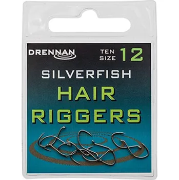 Rybářský háček Drennan háčky bez protihrotu Silverfish Hair Riggers Barbless vel. 18