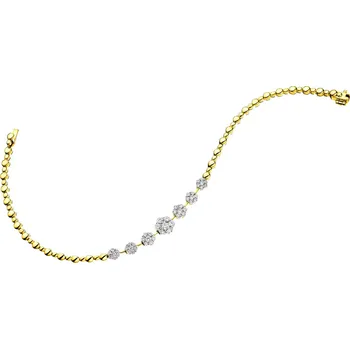 Náramek Náramek ze žlutého zlata s brilianty - 18 cm - 0,97 ct - ryzost 585 - 103.685