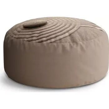 Sedací pytel Kulatý taburet Circle Otisk v písku: 38x48 cm - Sablio