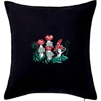 Polštář Smyslné houby (Pecka design) - Polštář 50x50 - 50x50 - Pouze potah ( Černá )