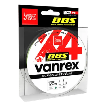 Lucky John šňůra Vanrex X4 Braid 125m 0,32mm Moss Green