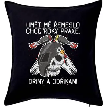 Polštář Svářeč - umět mé řemeslo - Polštář 50x50 - 50x50 - Pouze potah ( Černá )