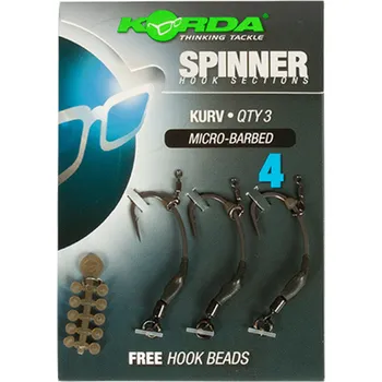 Rybářský háček Korda návazec Spinner hook sections Kurv vel.6