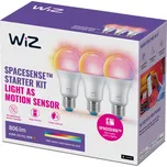 WiZ SET 3x LED žárovka E27 A60 8,8W 806lm 2200-6500K RGB IP20, stmívatelná