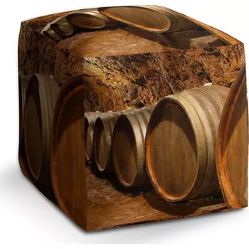 Taburet Taburet Kostka Sudy: 40x40x40 cm - Sablio