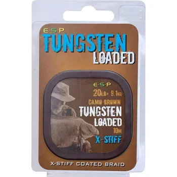 ESP šňůrka Tungsten Loaded 10m 20lb 9,1kg Camo Brown X-Stiff