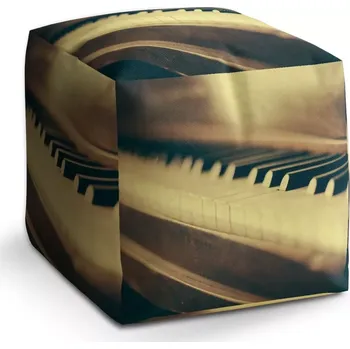 Taburet Taburet Kostka Klávesy klavíru: 40x40x40 cm - Sablio