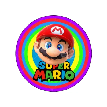 Jedlá dekorace na dort MÁRIO hlava, VARIANTA Jedlý papír 1330