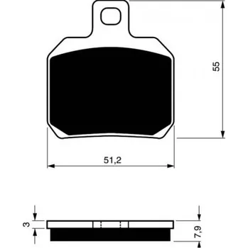 Brzda pro motocykl Zadní brzdové destičky Goldfren Ducati 1198 2009-2011 směs S3