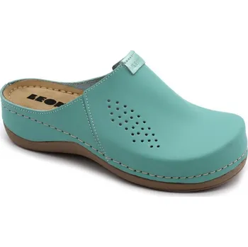 Dámská zdravotní obuv Leon 930 Dámská kožená uzavřená obuv - Tyrkysová Velikost: 39