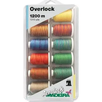 Nit Overlockové nitě PES Madeira Aerolock 125 (12x1200m) - melírované