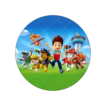 Jedlá dekorace na dort PAW a věž - kruh, VARIANTA Jedlý papír 1478