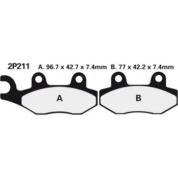 Brzda pro motocykl Přední brzdové destičky Nissin Suzuki TS 200 R 1990 - 1994 směs NS