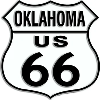 Plechová cedule Plechová cedule Route 66 Oklahoma Shield 30cm x 30cm