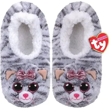 Dívčí bačkory Ty Gear bačkůrky KIKI - šedá kočka 32