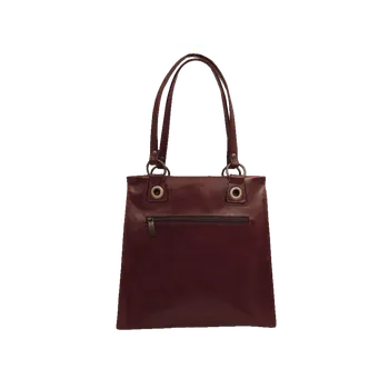 Kabelka Triton Ručně šitá kožená kabelka JULIE - česká výroba; hnědá