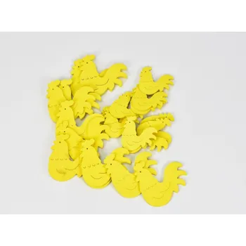 Dřevěná slepička žlutá, sada 20 ks