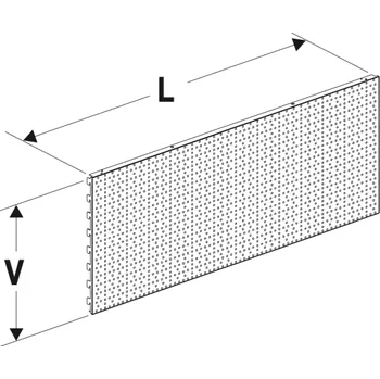 Prodejní regál Zadní panel děrovaný 1330/400