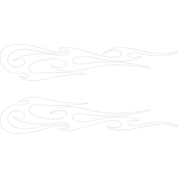 Samolepicí dekorace na vozidlo Plameny 1 samolepka na auto - bílá / 10x5 cm