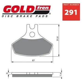 Motodíl Přední brzdové destičky Goldfren Can-Am DS 450 2008-2014 směs AD